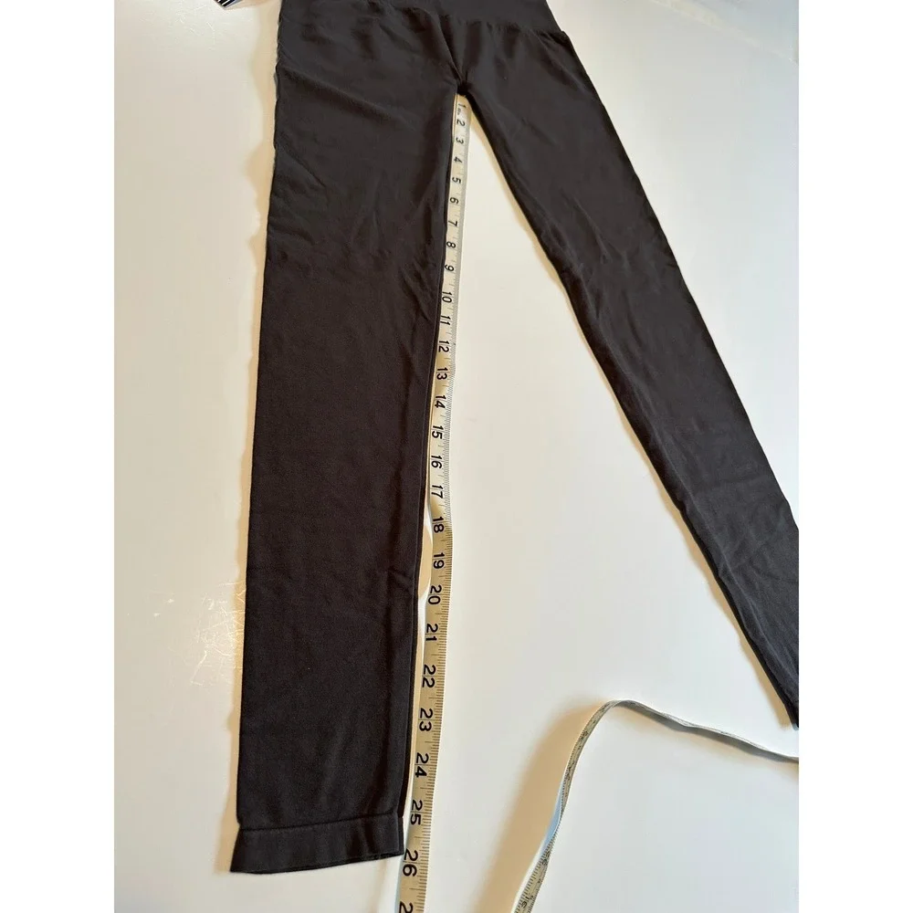 Set of M. Rena High Waisted Seamless Leggings NWT & Capris Dk. Gray Med. - Picture 9 of 13